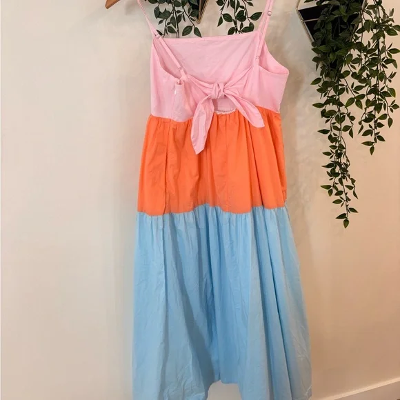 Ladies J crew summer dress - Pink, Orange, and Blue - Picture 2 of 5